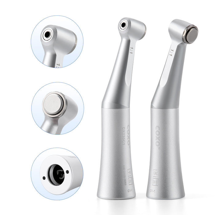 COXO Dental Low Speed Handpiece 4 Hole Contra Angle Straight Handpiece Air Motor - JMU DENTAL INC