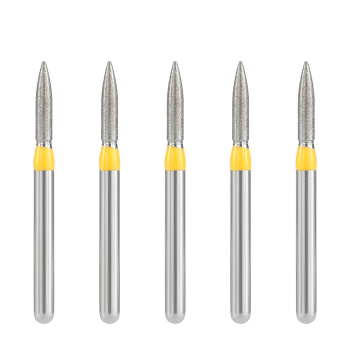 JMU Diamond Burs FG Extra Fine Flame 5/Pk - JMU DENTAL INC