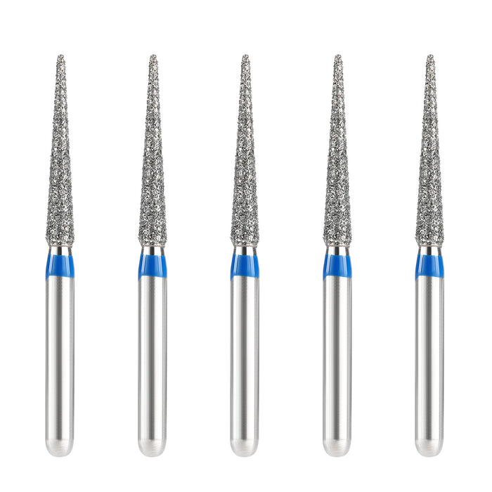 JMU Diamond Burs FG Medium Grit Needle 5/Pk - JMU DENTAL INC