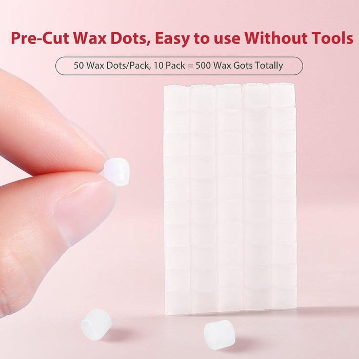 JMU Dental Orthodontic Wax Three Flavors Precut 500 Braces Wax Dots 10 Packs - JMU DENTAL INC