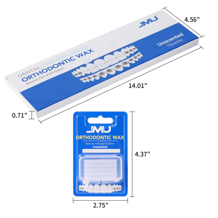 JMU Dental Orthodontic Wax Three Flavors Precut 500 Braces Wax Dots 10 Packs - JMU DENTAL INC
