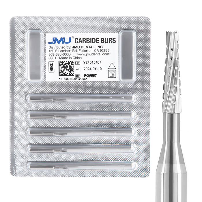 JMU Carbide Burs FG Straight Fissure Crosscut 5/Pk