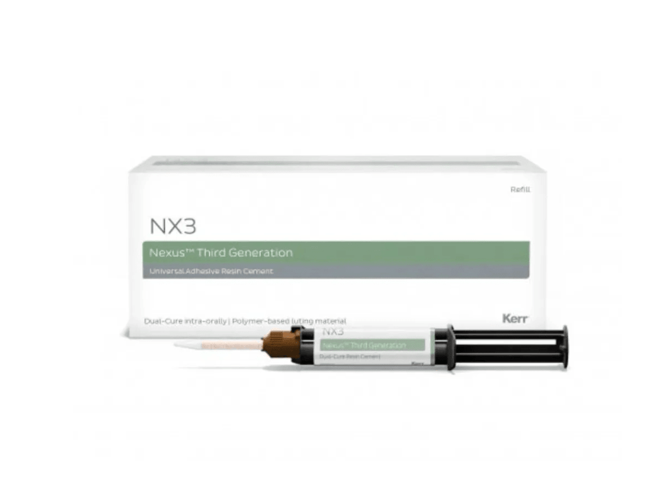 Kerr NX3 Nexus Third Generation Cements Universal Adhesive Resin Dental Cement Automix Dual Cure Syringe - JMU DENTAL INC