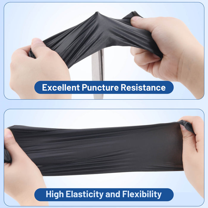 JMU Disposable Nitrile Exam Gloves Black/Blue Powder Free 4 Mil XL 200Pcs/Box - JMU DENTAL INC