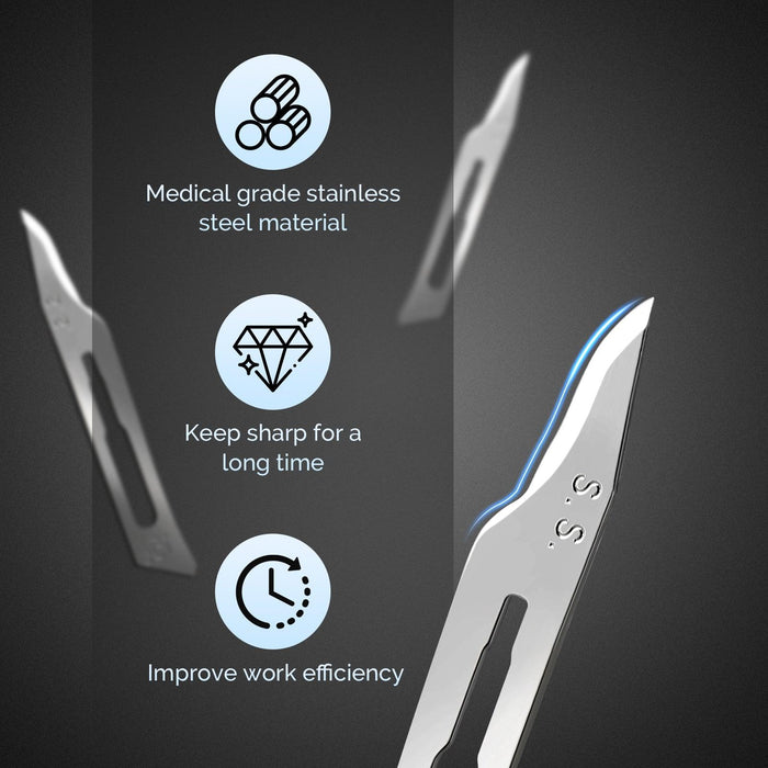 JMU Dental Surgical Blade Stainless Steel 100pcs/Box - JMU DENTAL INC