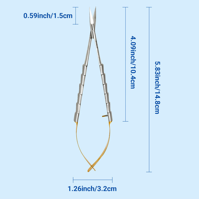 JMU Surgical Gum Tissue Scissors Serrated Straight/Curved Stainless Steel 1pc/pack - JMU DENTAL INC