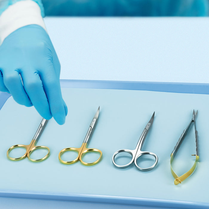 JMU Surgical Gum Tissue Scissors Serrated Straight/Curved Stainless Steel 1pc/pack - JMU DENTAL INC