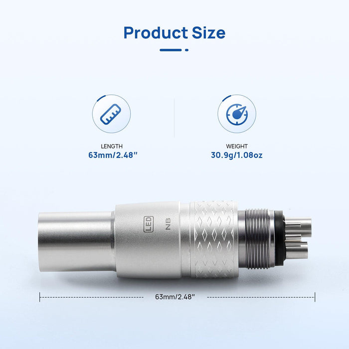 COXO CX207-G Fiber-optic Quick Coupler, for High-speed Air Turbine Handpiece, 6-hole (fit into NSK or COXO H16-NSPQ handpiece) #229-GN - JMU Dental