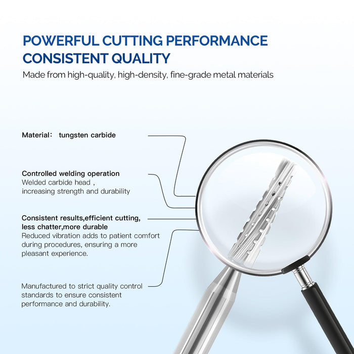 JMU Carbide Burs, Taper Fissure Crosscut, 5/pk - JMU Dental