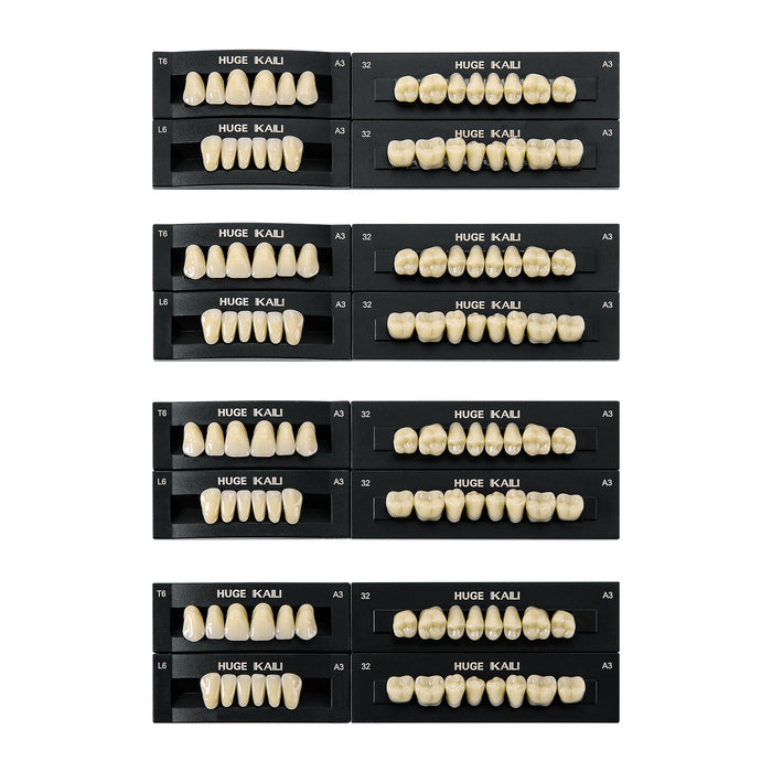 JMU Dental Acrylic Resin Denture Teeth 112Pcs- - JMU DENTAL INC