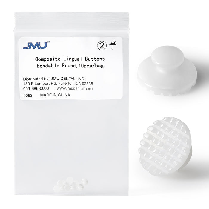JMU Composite Lingual Buttons Bondable 10pcs/pk - JMU DENTAL INC