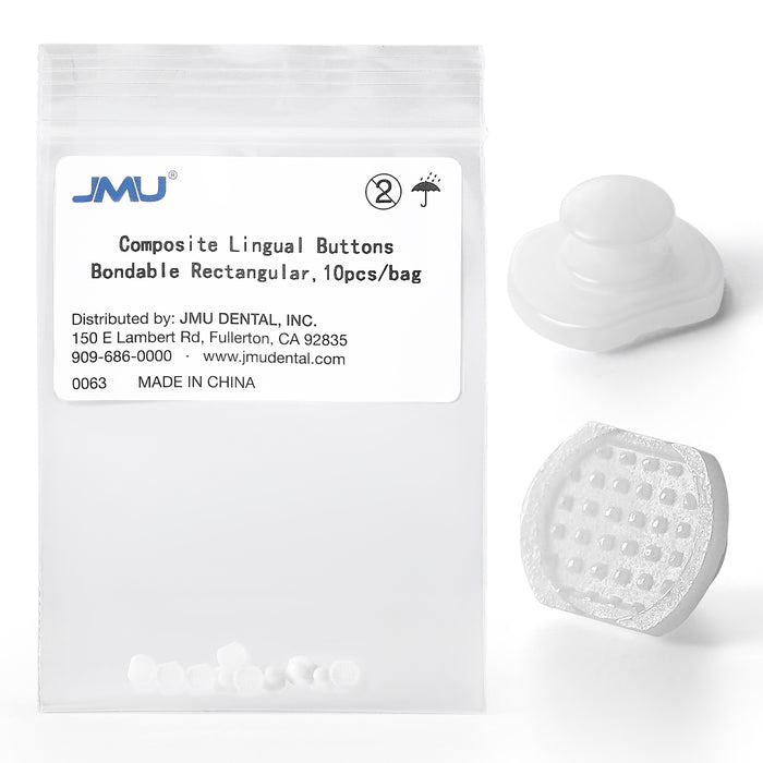 JMU Composite Lingual Buttons Bondable 10pcs/pk - JMU DENTAL INC