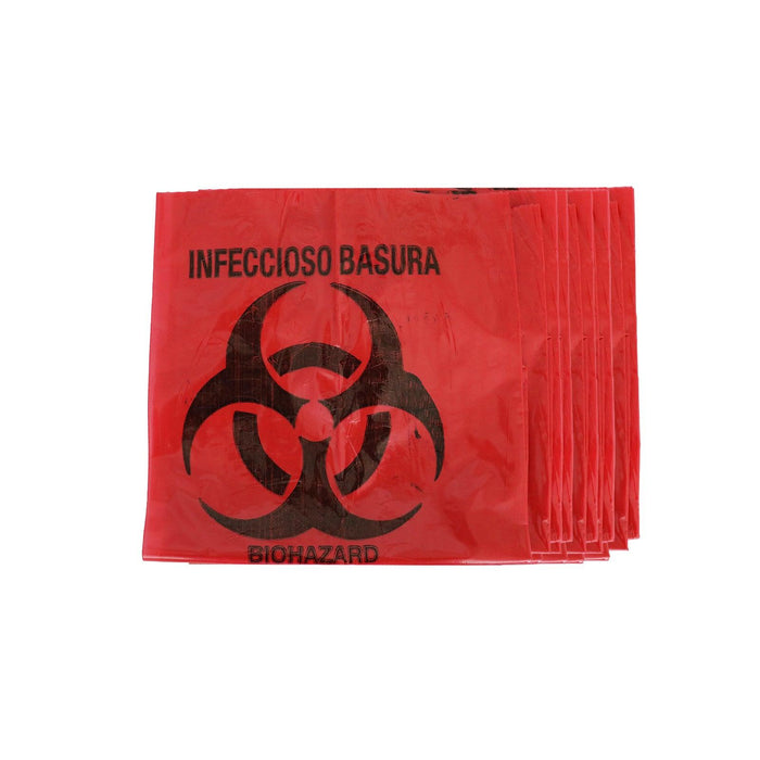Medline Biohazard Waste Bags 1.5 Mil Red 25Pcs - JMU DENTAL INC