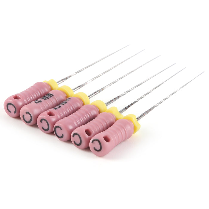 JMU HAND USE FILES, C+FILES, Stainless Steel, 6pcs/Pk - JMU DENTAL INC