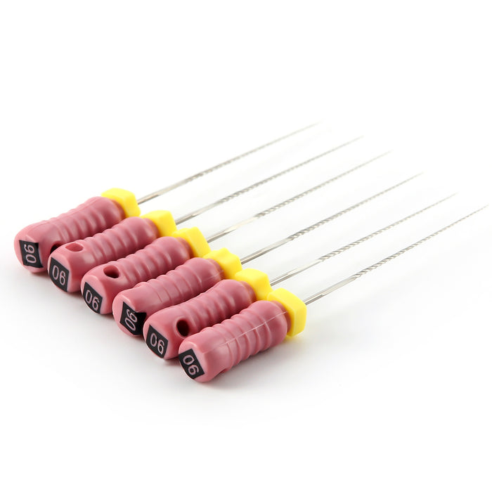 JMU HAND USE FILES, K-FILES, Stainless Steel, 21mm, 6pcs/Pk - JMU DENTAL INC