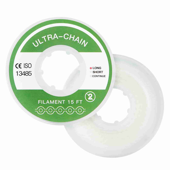 JMU Dental Orthodontic Elastic Power Chain Multiple Colors 15ft/roll Medical Grade