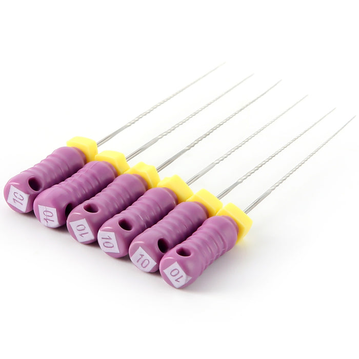 JMU HAND USE FILES, K-FILES, Stainless Steel, 21mm, 6pcs/Pk - JMU DENTAL INC