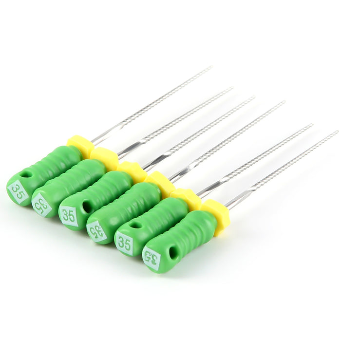 JMU HAND USE FILES, K-FILES, Stainless Steel, 21mm, 6pcs/Pk - JMU DENTAL INC