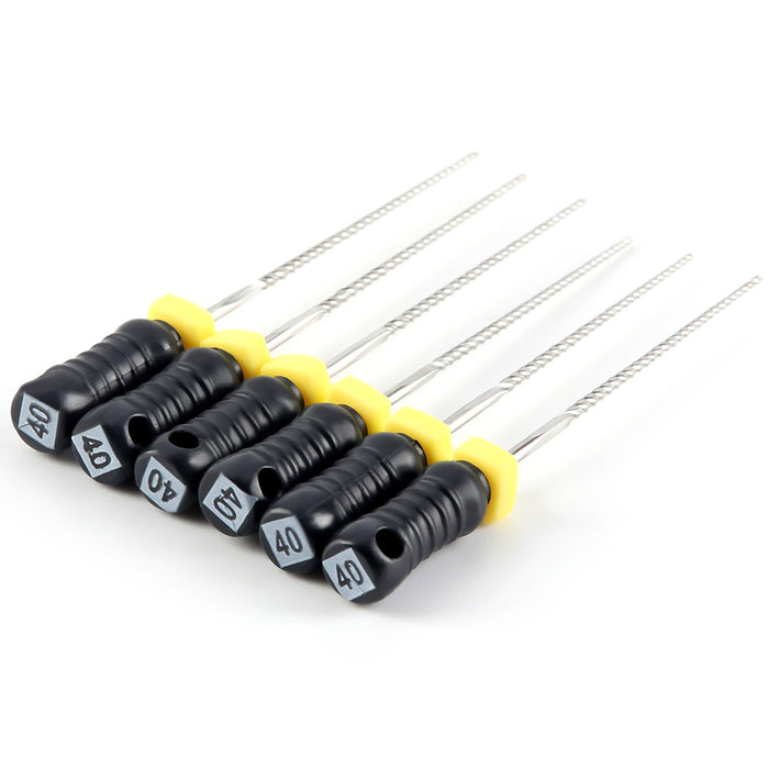 JMU HAND USE FILES, K-FILES, Stainless Steel, 21mm, 6pcs/Pk - JMU DENTAL INC