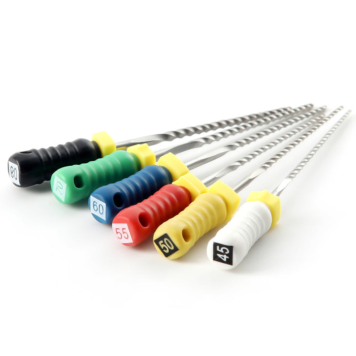 JMU HAND USE FILES, K-FILES, Stainless Steel, 21mm, 6pcs/Pk - JMU DENTAL INC