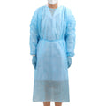 JMU Disposable Isolation Gowns PP Knitted Cuff Blue 10pcs/bag - JMU DENTAL INC