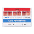 JMU Dental Gutta Percha Points Taper Size 0.06 #25, #30, #15-40 Assorted Color-coded 60pcs/Pack