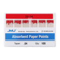 JMU Dental Absorbent Paper Points Taper Size 0.04 #30 #25 #20 #15-40 Assorted Color-coded 100pcs/Pack