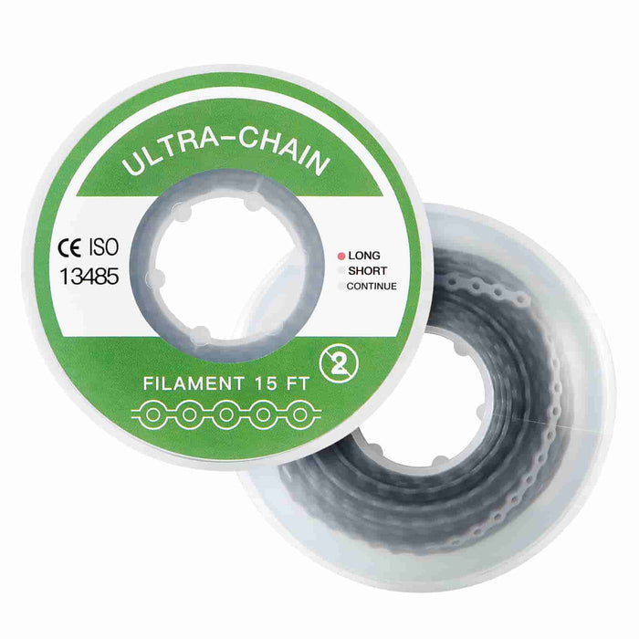 JMU Dental Orthodontic Elastic Power Chain Multiple Colors 15ft/roll Medical Grade