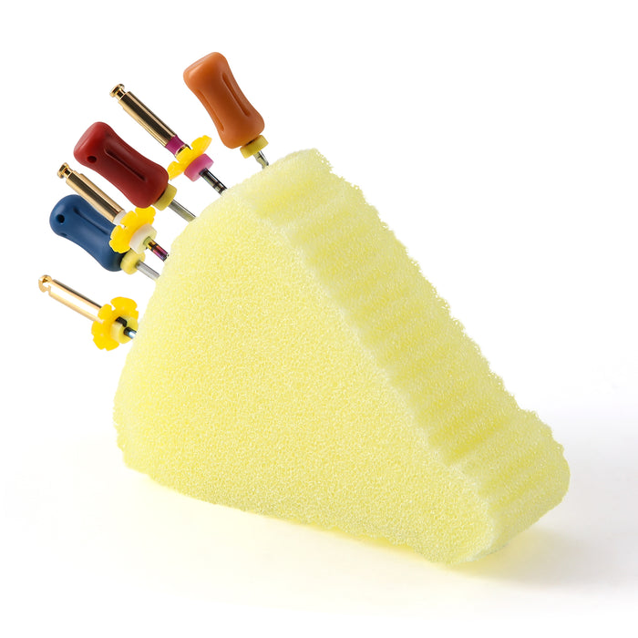 Endo Triangle Foam Sponge Yellow 48Pcs/Bag - JMU DENTAL INC