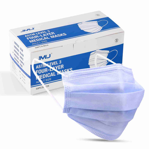 JMU Medical Face Masks 4-Ply ASTM Level 3 for Adults 50/Box - JMU DENTAL INC