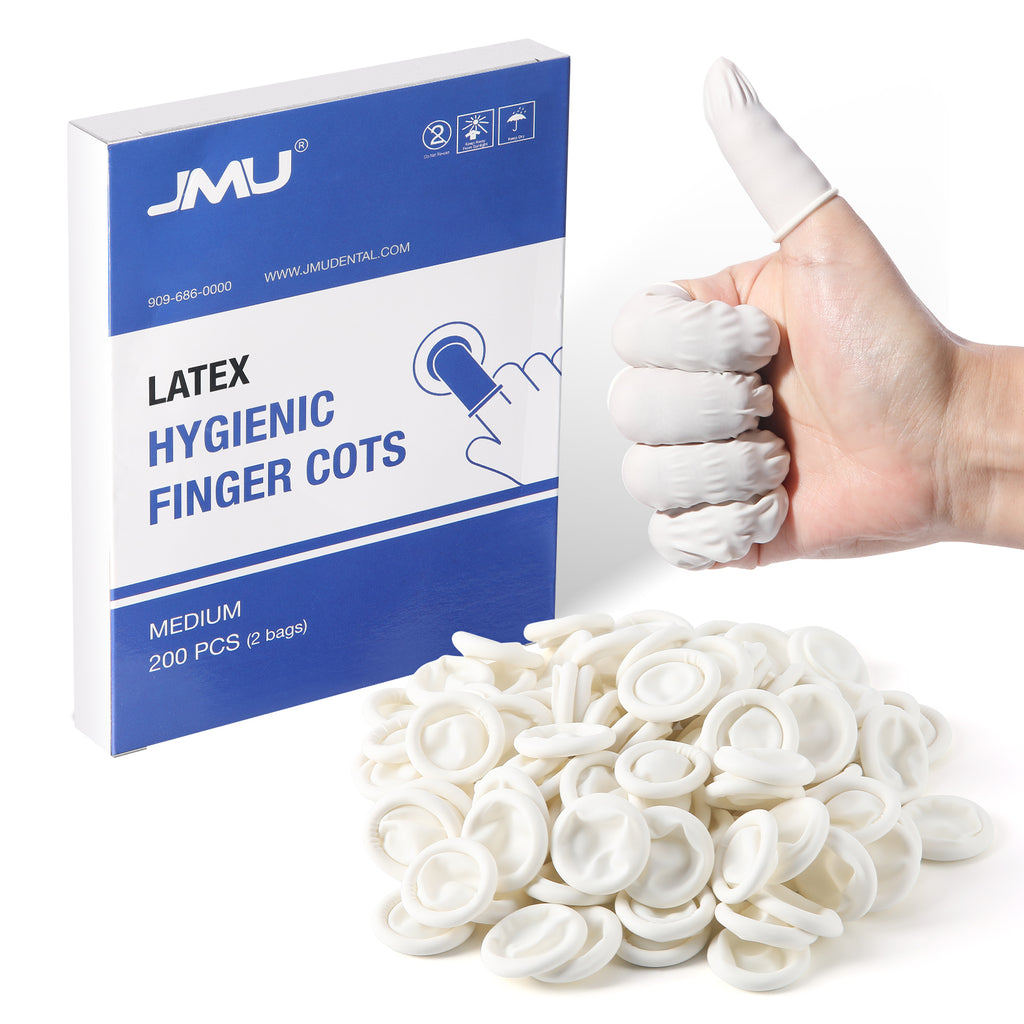100 Pcs Disposable Dental Finger Sleeves - Latex Protective Covers For Scalers
