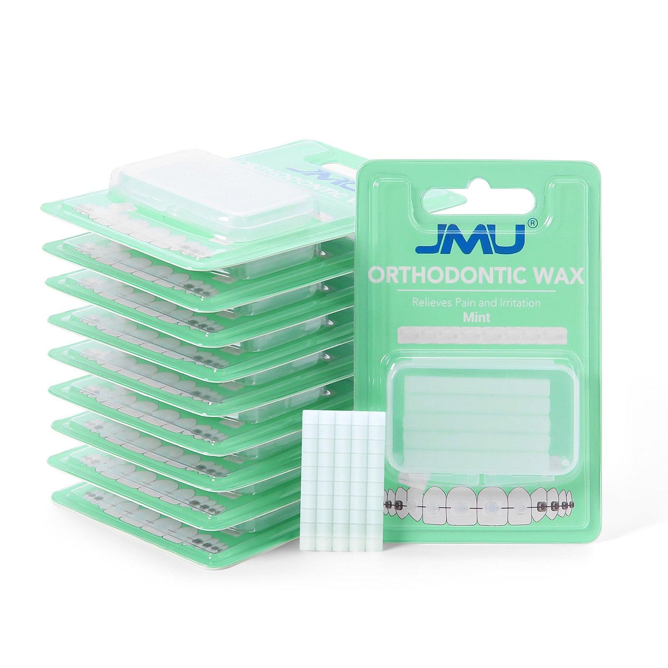 JMU Dental Orthodontic Wax Three Flavors Precut 500 Braces Wax Dots 10 Packs - JMU DENTAL INC