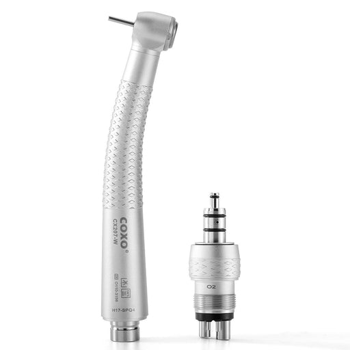 COXO CX207-W High-speed Air Turbine Handpiece, ³300,000rpm, Standard Head, 3-port spray, (equipped with coupler, handpiece fits into W&H or COXO 229-B 4-hole coupler) #H17-SPQ4 - JMU Dental