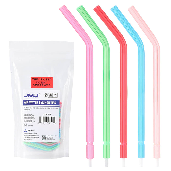 JMU Air Water Syringe Tips Assorted Colors 250pcs - JMU DENTAL INC