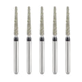 JMU Diamond Burs FG Super Coarse Flat End Taper 5/Pk - JMU DENTAL INC