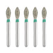 JMU Diamond Burs FG Coarse Grit Football 5/Pk - JMU DENTAL INC
