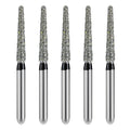 JMU Diamond Burs FG Super Coarse Round End Taper 5/Pk - JMU DENTAL INC
