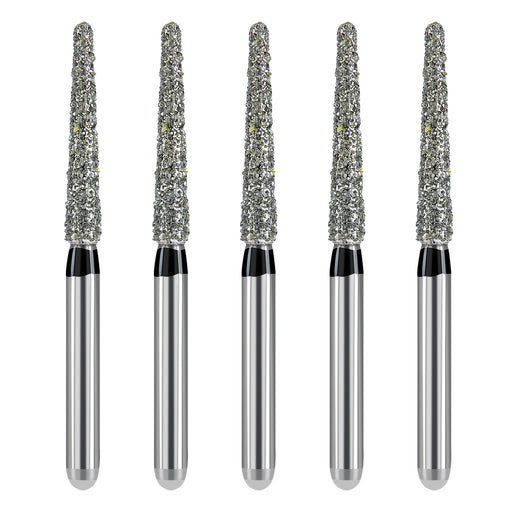 JMU Diamond Burs FG Super Coarse Round End Taper 5/Pk - JMU DENTAL INC