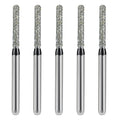 JMU Diamond Burs FG Super Coarse Round End Cylinder 5/Pk - JMU DENTAL INC