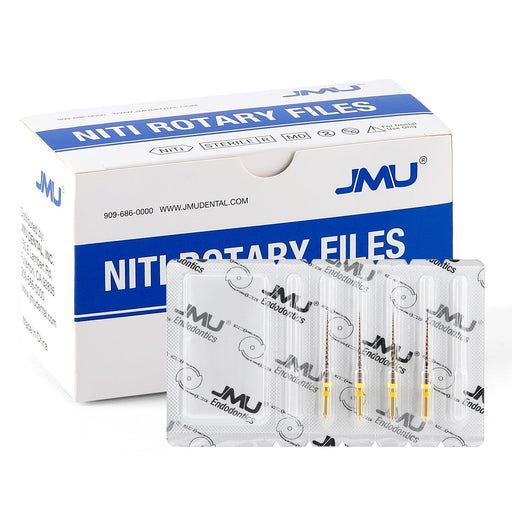 JMU NITI ROTARY FILES, WAVE-G4 FILES Sterilized Packing, 4pcs/Pk, #ROLL WAVE (GOLD) - JMU Dental