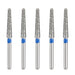 JMU Diamond Burs FG Medium Grit Round End Taper 5/Pk - JMU DENTAL INC