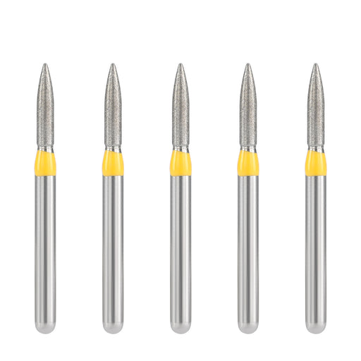 JMU Diamond Burs FG Extra Fine Flame 5/Pk - JMU DENTAL INC
