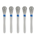 JMU Diamond Burs FG Medium Grit Long Pear 5/Pk - JMU DENTAL INC