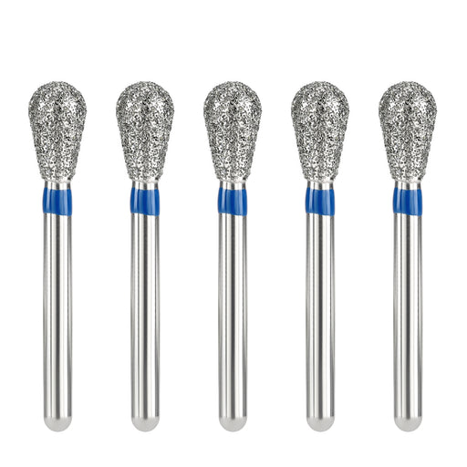JMU Diamond Burs FG Medium Grit Long Pear 5/Pk - JMU DENTAL INC