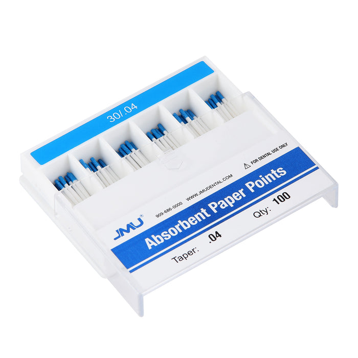 JMU Absorbent Paper Points Taper Size 0.04 #30 Color-coded 100pcs/Pack