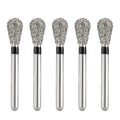 JMU Dental Diamond Burs FG Super Coarse Long Pear 5/Pk