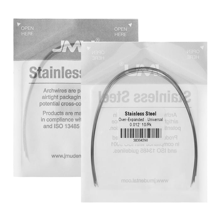 JMU Stainless Steel Archwire Over-Expanded Round 10/Pk - JMU DENTAL INC