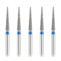 JMU Diamond Burs FG Medium Grit Needle 5/Pk - JMU DENTAL INC