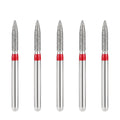 JMU Diamond Burs FG Fine Grit Flame 5/Pk - JMU DENTAL INC