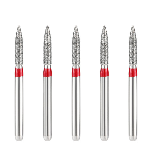 JMU Diamond Burs FG Fine Grit Flame 5/Pk - JMU DENTAL INC
